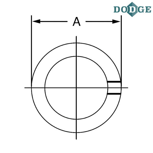 040031 DODGE - 2 1/4 SOLID STEEL COLLAR