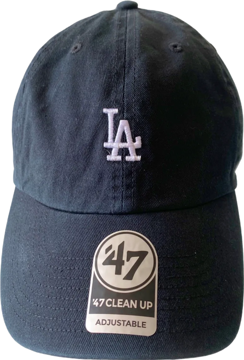 '47 Brand Black LA Dodgers Clean Up Adjustable Cap