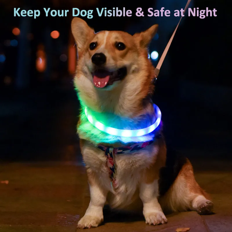 Aiitle Rechargeable LED Dog Collar