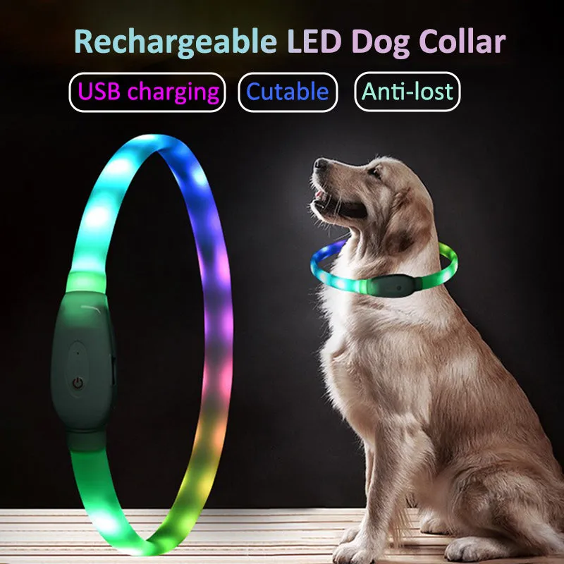 Aiitle Rechargeable LED Dog Collar