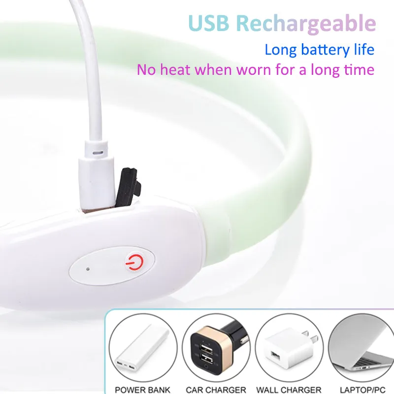 Aiitle Rechargeable LED Dog Collar
