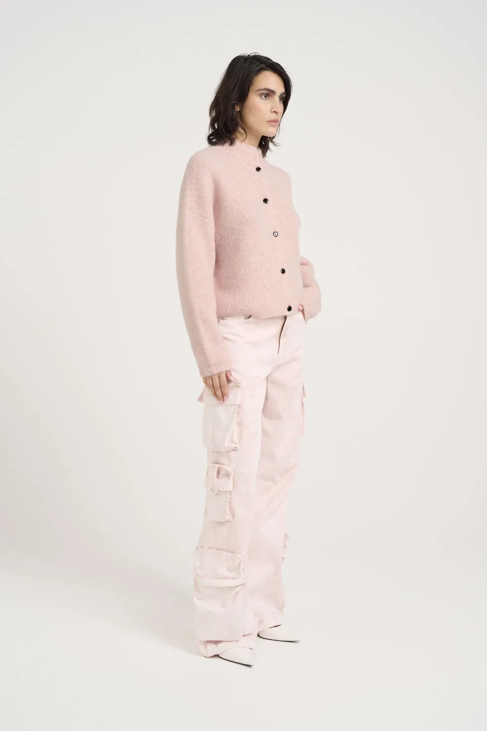 Alphagz Short Cardigan - Rose Grey Melange