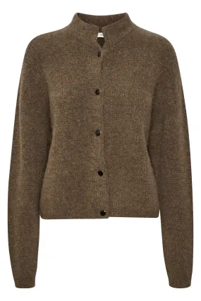 AlphaGZ Short Cardigan - Walnut Melange