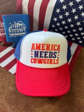 America Needs Cowgirls Trucker Hat