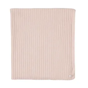 Baby Girls Pale Pink Knit Blanket (80cm) | Made in France