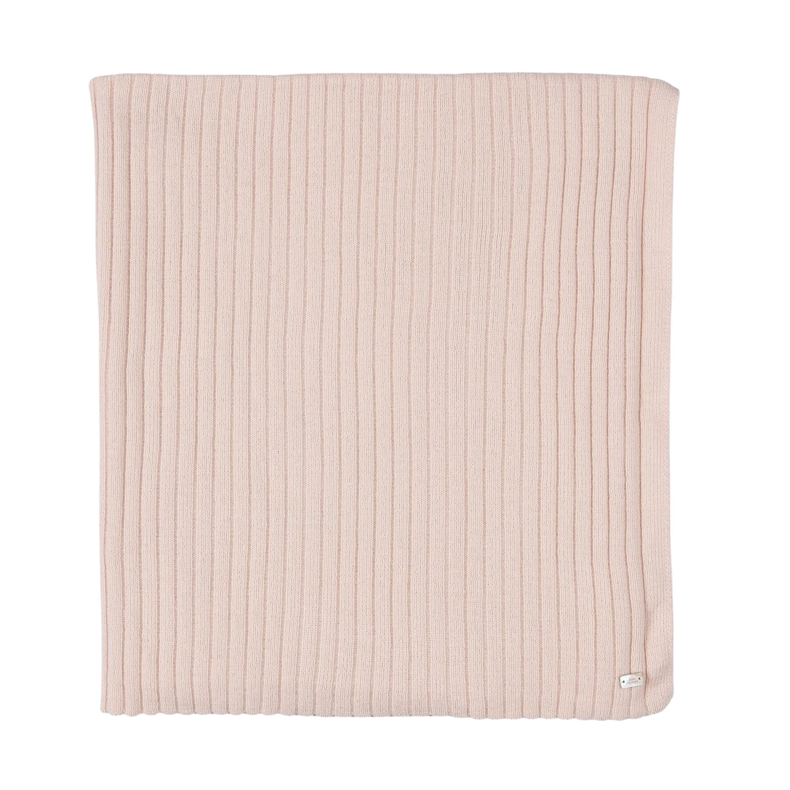 Baby Girls Pale Pink Knit Blanket (80cm) | Made in France