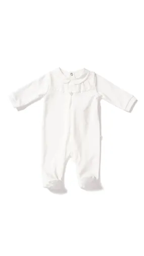 Babygrow & Matching Hat - White embroidery