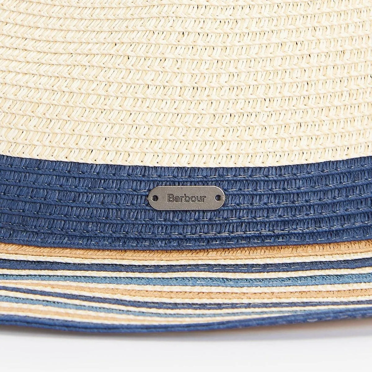 Barbour Women's Amelda Fedora Hat in Natural Navy