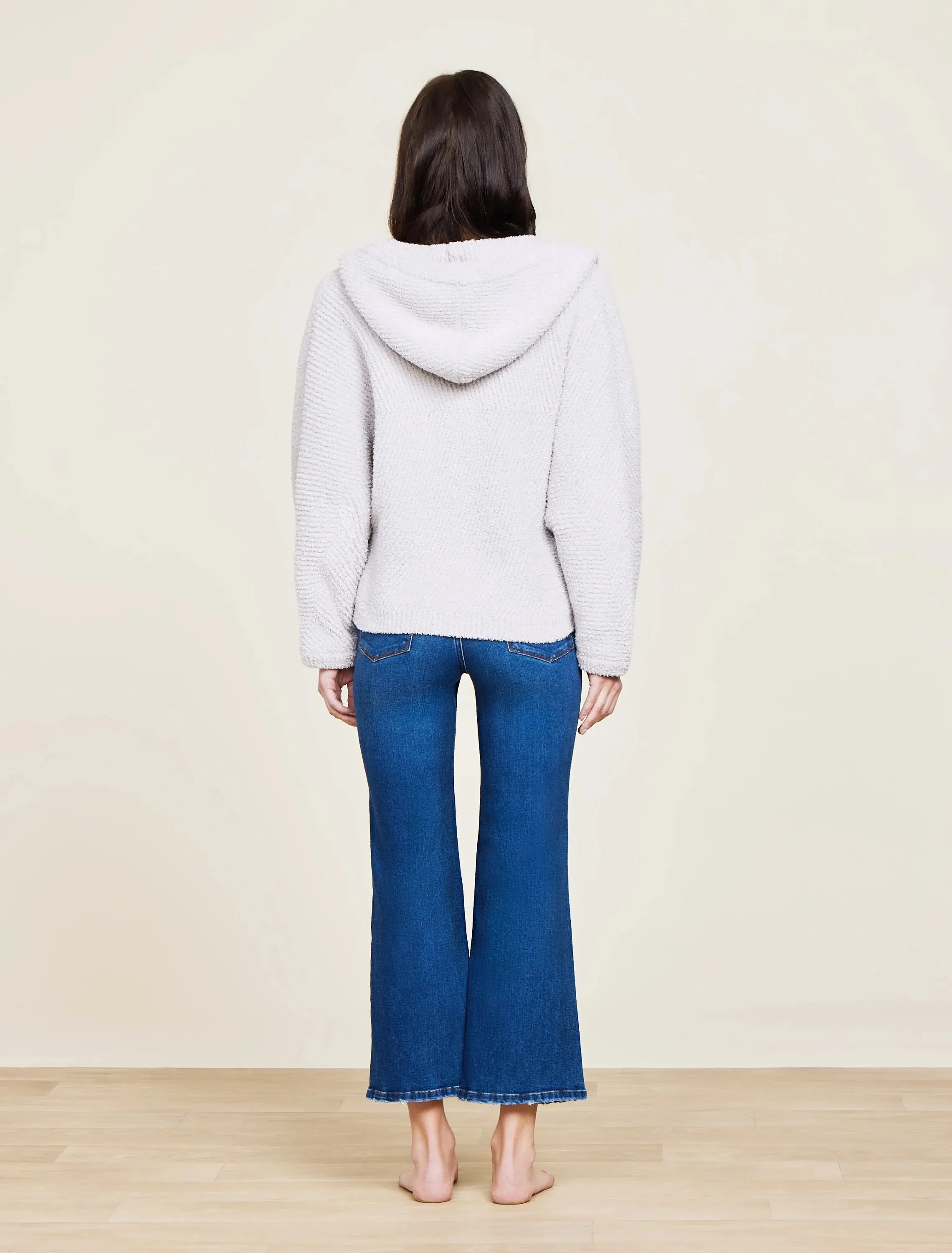 Barefoot Dreams - CozyChic® Chevron Rib Cardigan - Silver