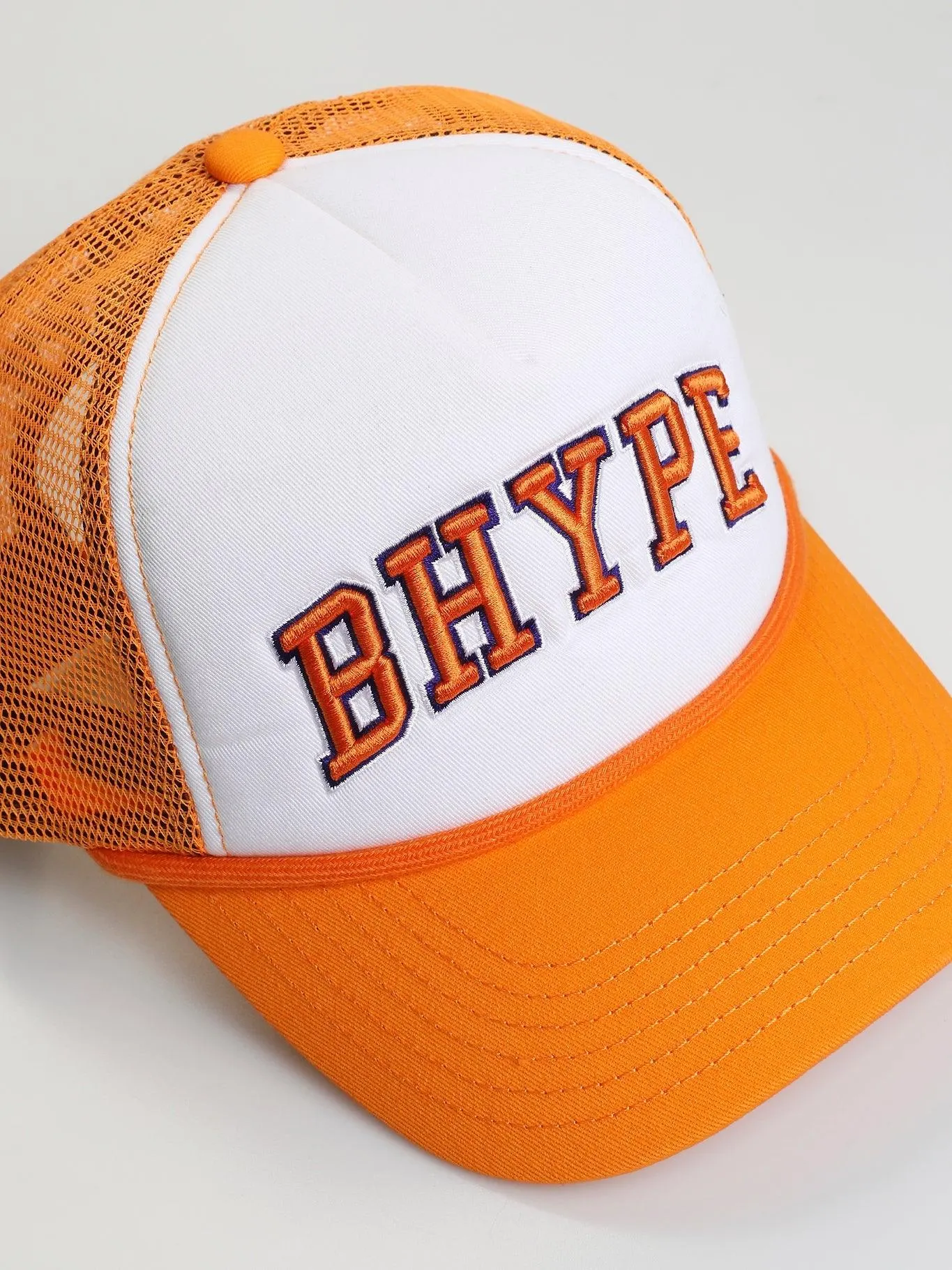 Bhype Society - Bhype Trucker Hat White & Orange