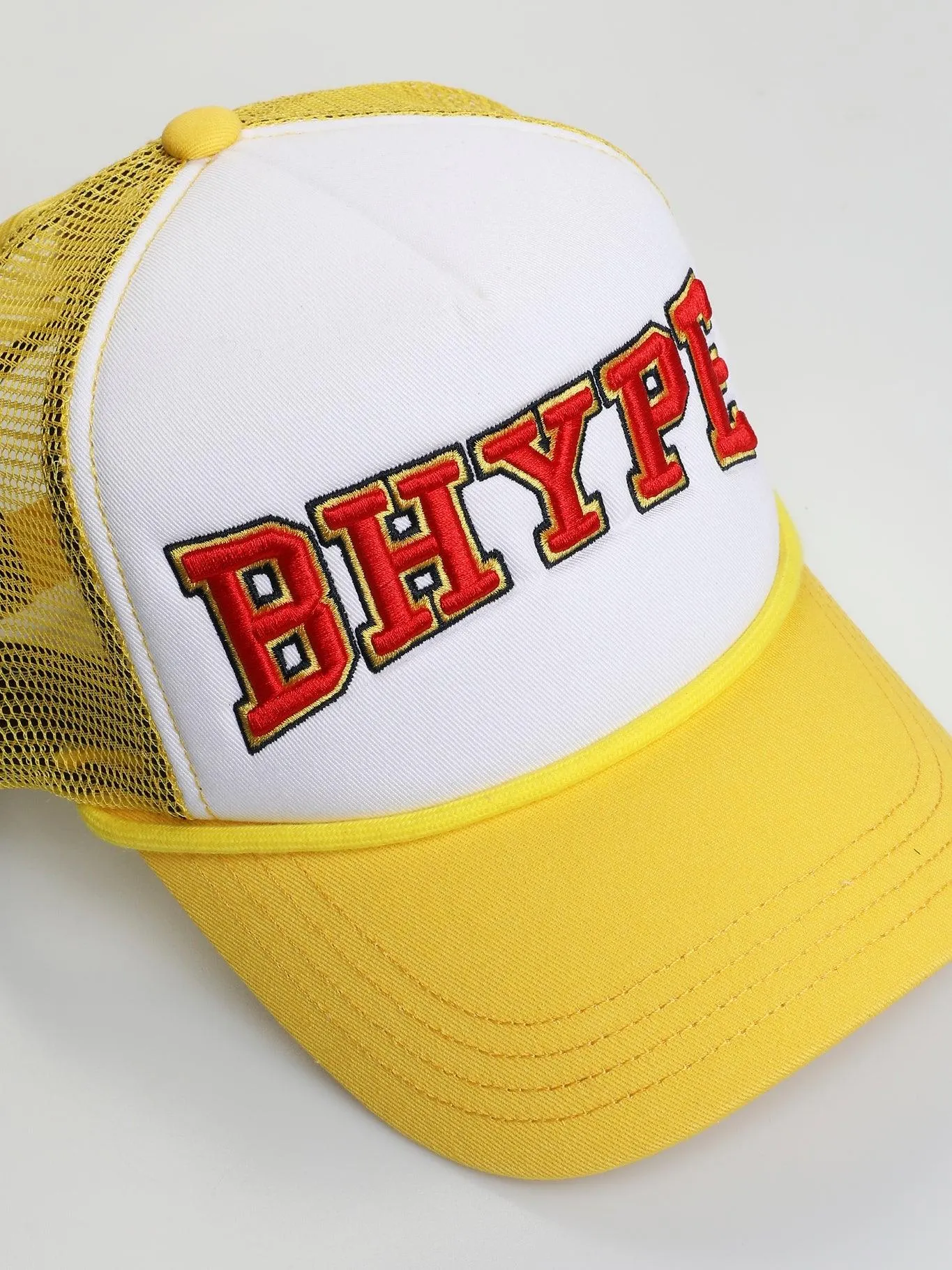 Bhype Society - Bhype Trucker Hat White & Yellow