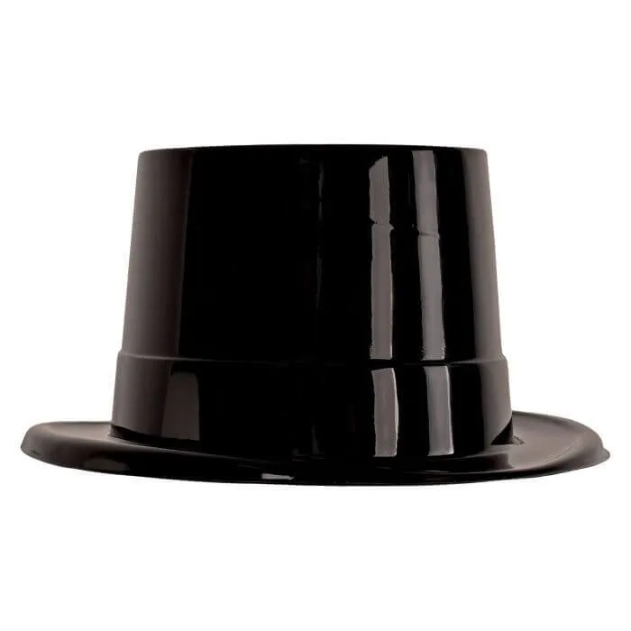 Black Plastic Topper Hat
