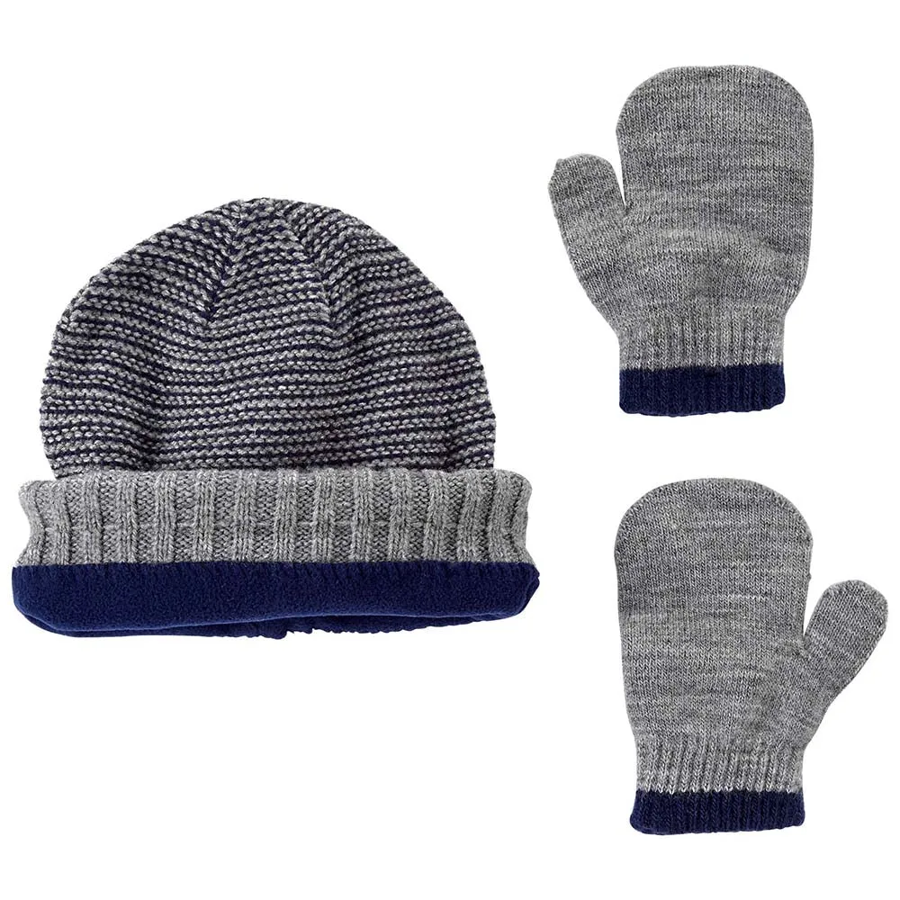 Boys' 2-Piece Knit Cap & Mittens Set 1P805410