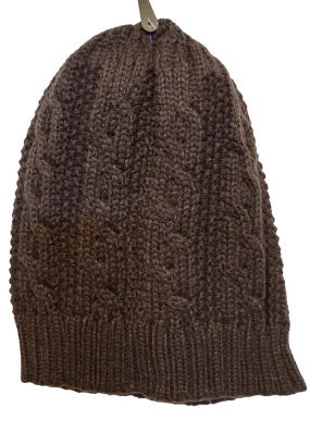 Brown Acrylic Ladies Knit Winter Hat