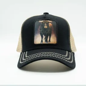 Bull Trucker Hat (Black) - GS1007