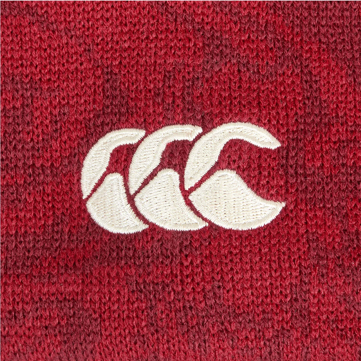 Canterbury British and Irish Lions Fleece Lined Rugby Bobble Hat - Red Dahilia