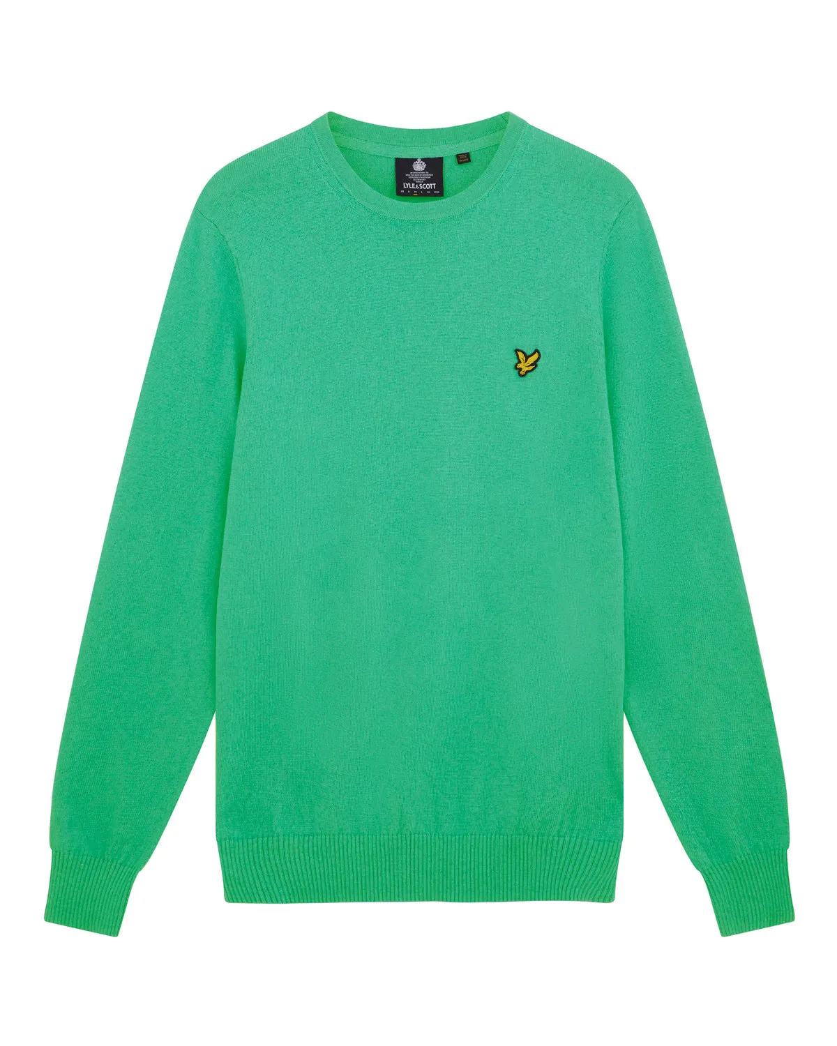 Cotton Merino Crew Jumper - Green Glaze