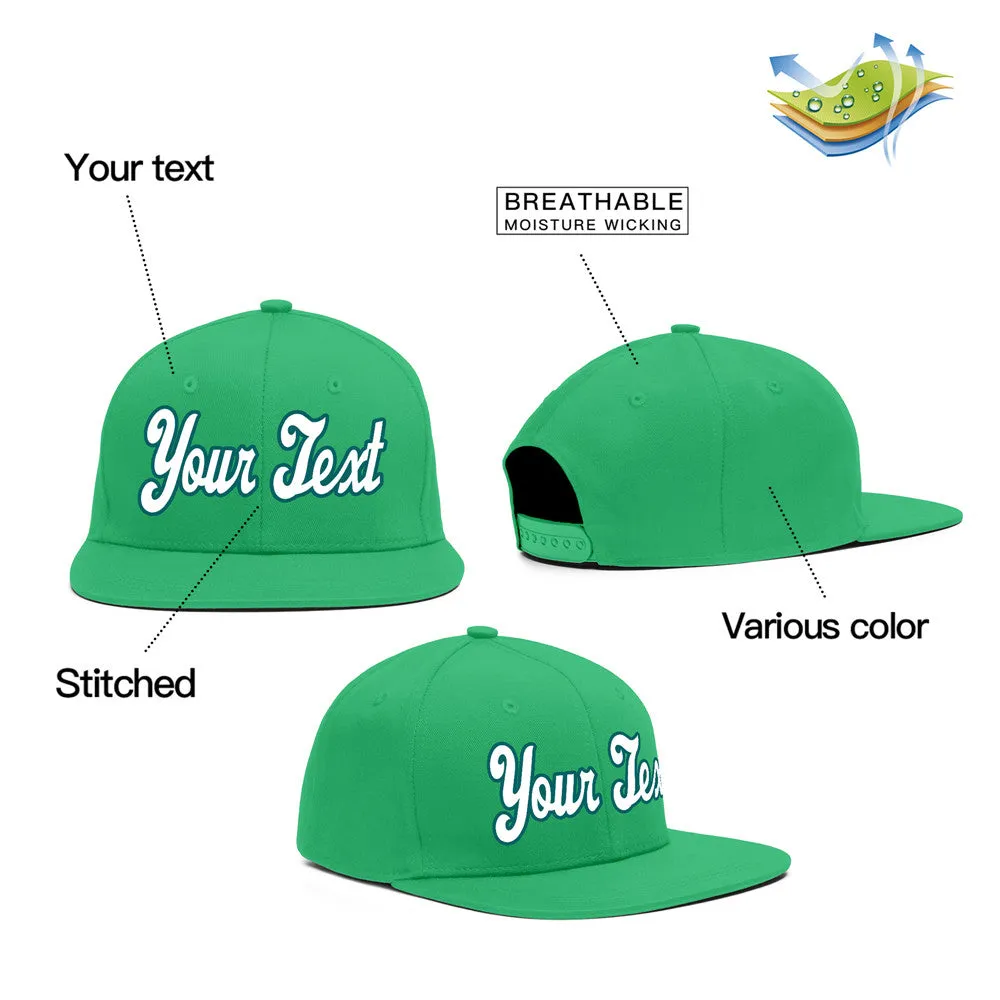 Custom  Kelly Green White-Green Casual Sport Baseball Cap