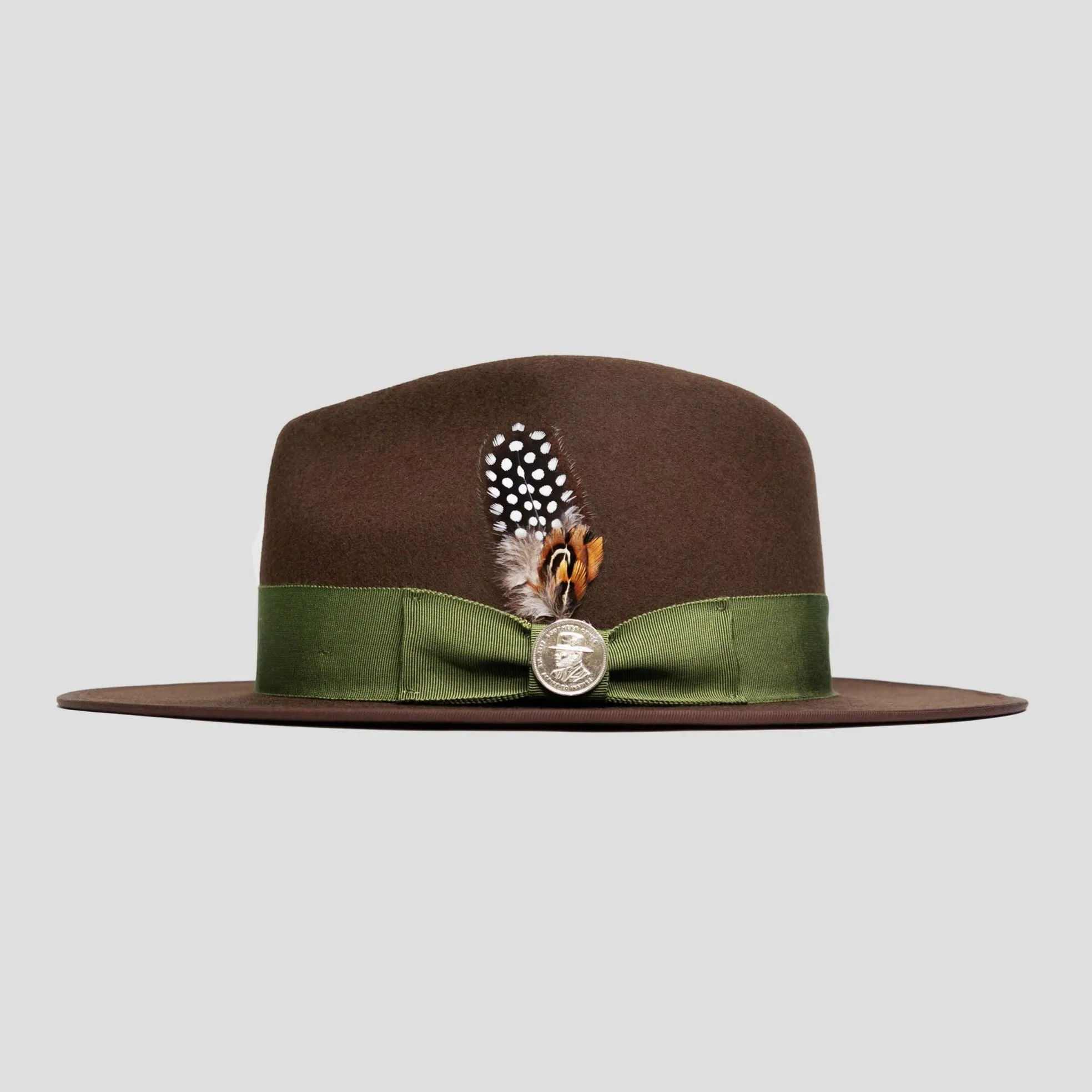 Distinctive Felt Fedora Hat in Grey