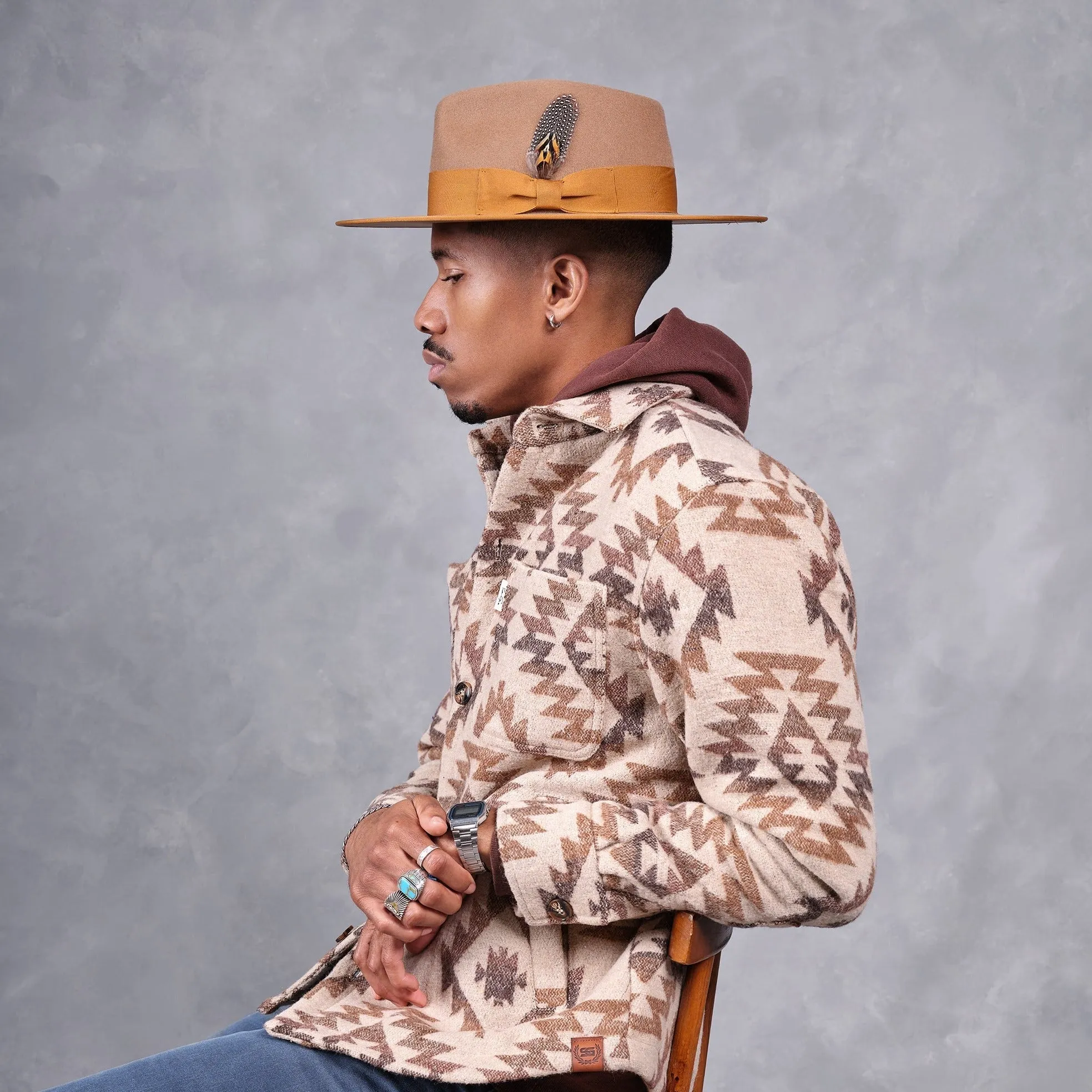 Distinctive Felt Fedora Hat in Grey