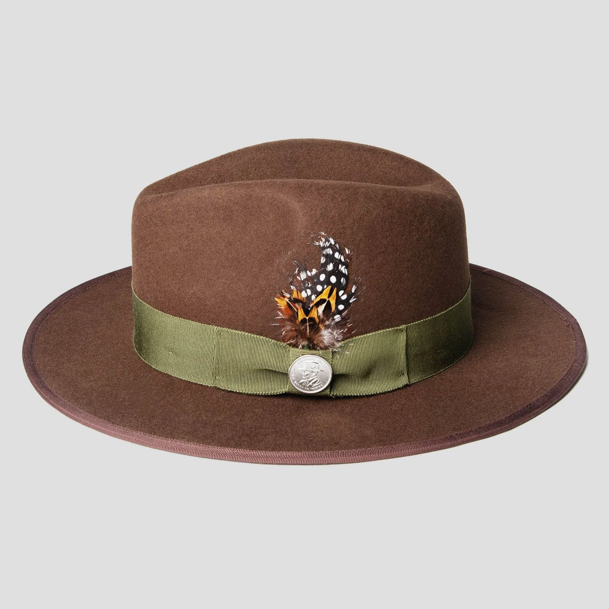 Distinctive Felt Fedora Hat in Grey