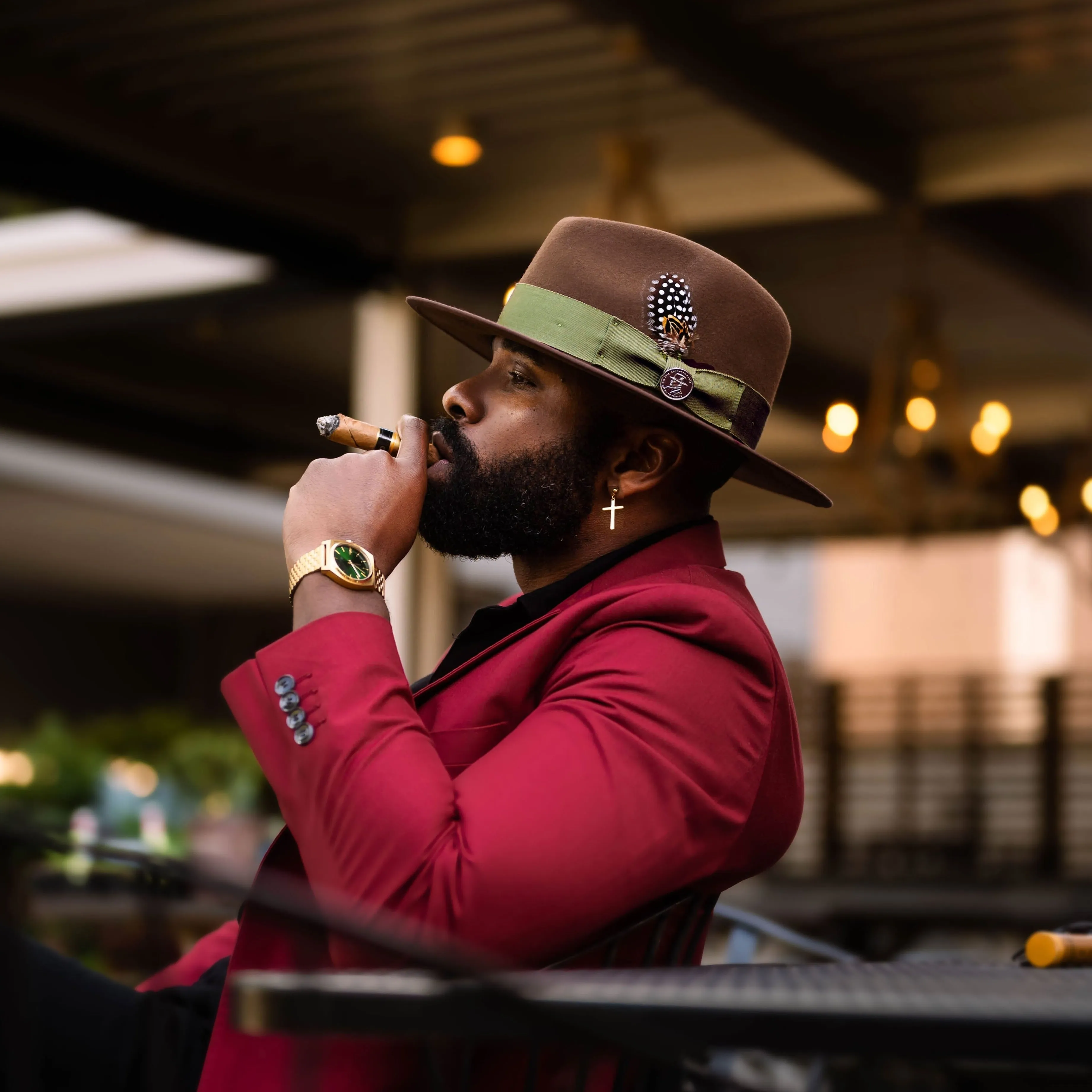 Distinctive Felt Fedora Hat in Grey