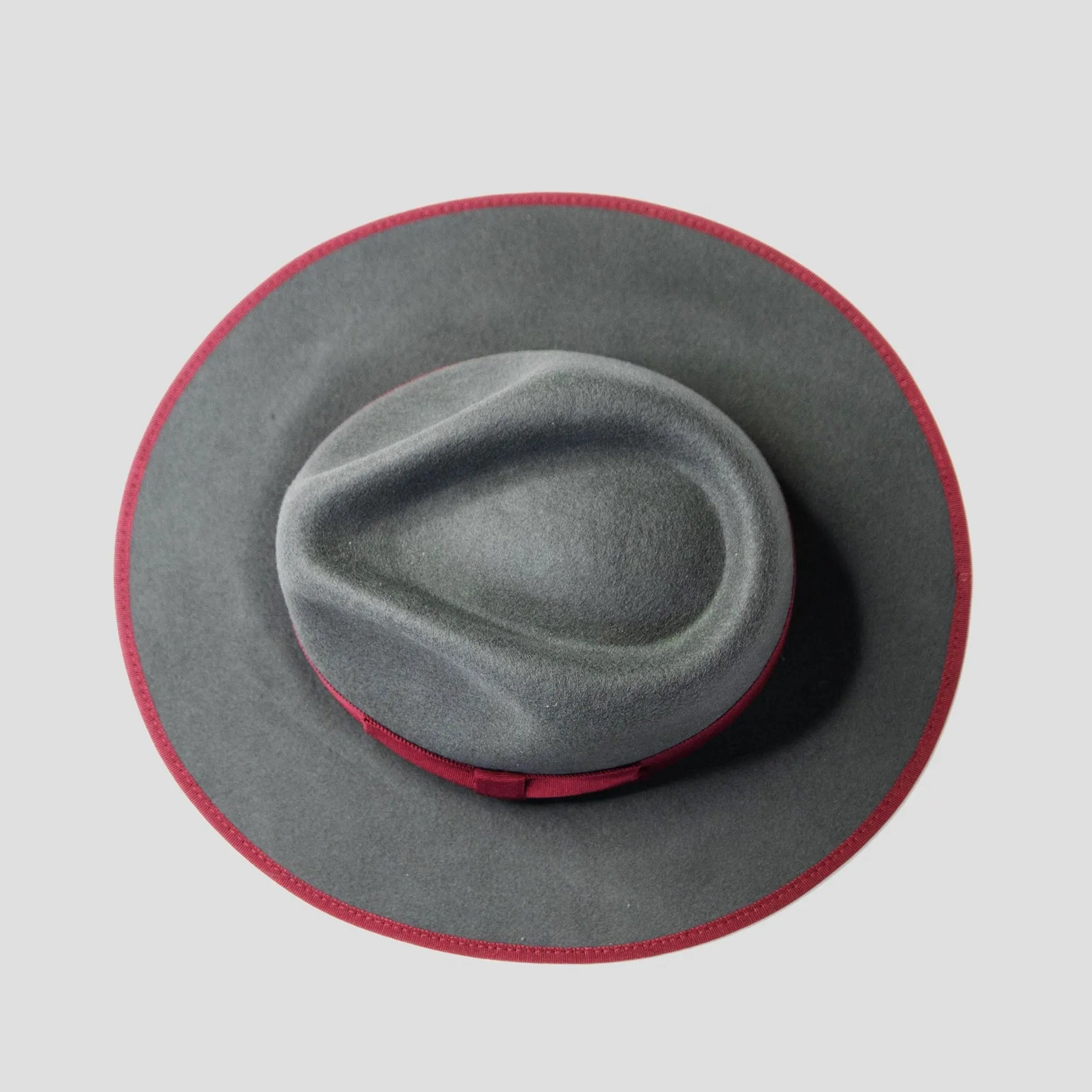Distinctive Felt Fedora Hat in Grey