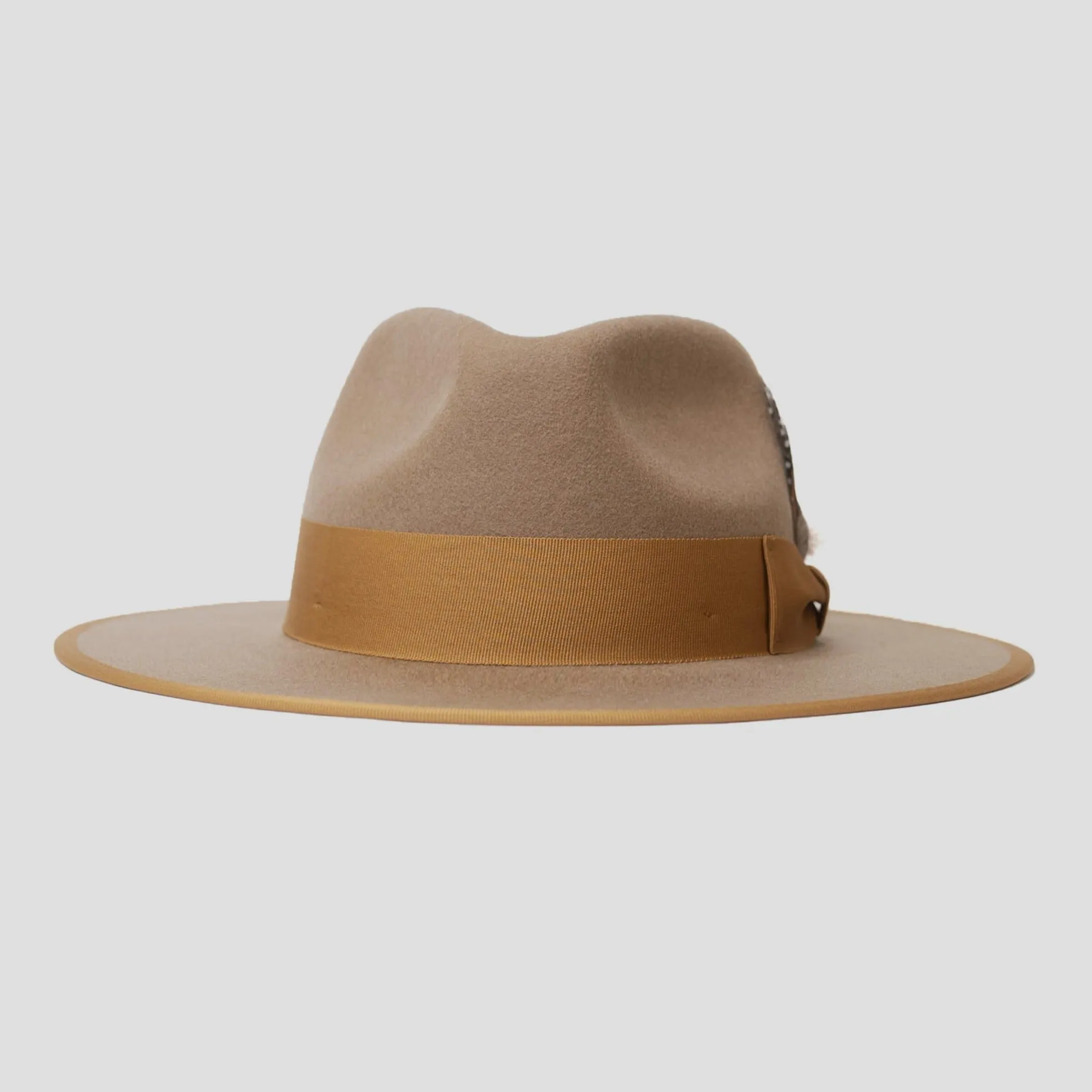 Distinctive Felt Fedora Hat in Grey