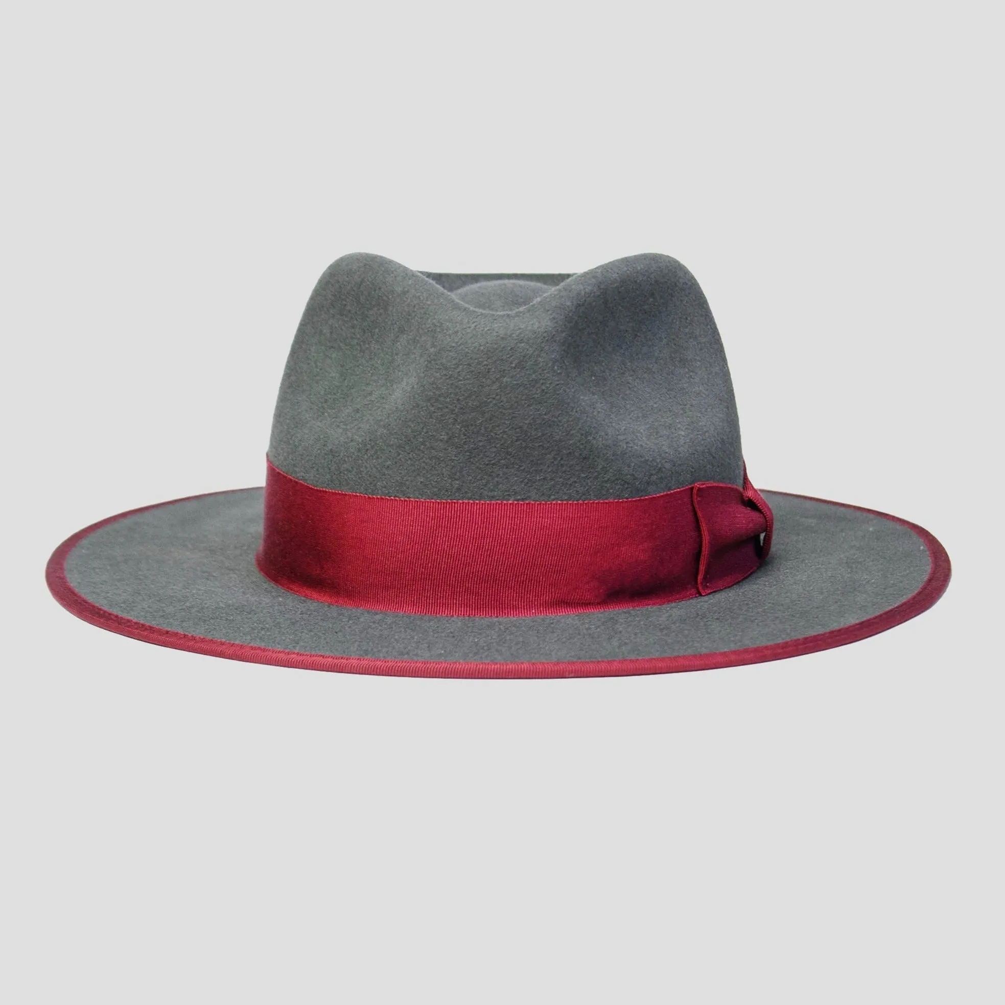 Distinctive Felt Fedora Hat in Grey