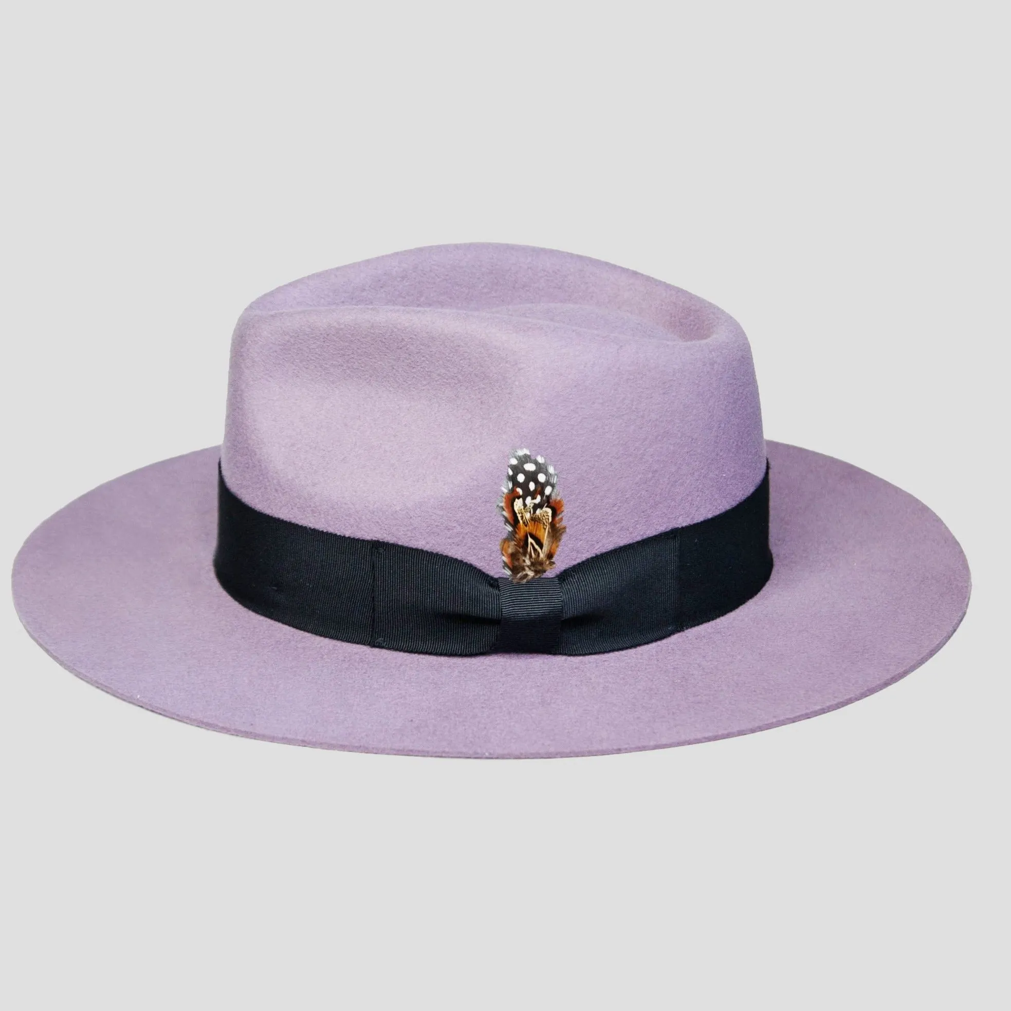 Distinctive Felt Fedora Hat in Grey