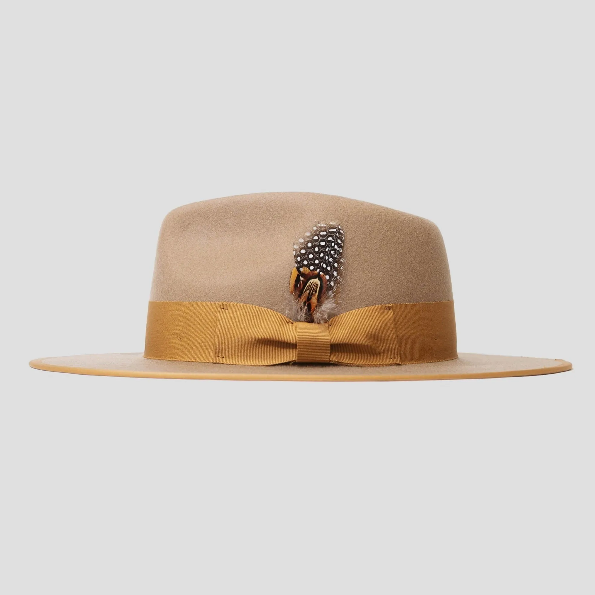 Distinctive Felt Fedora Hat in Grey