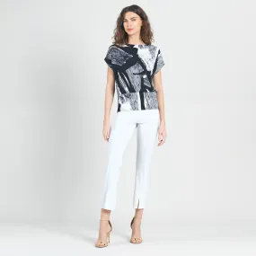 Dolman Short Sleeve Top - Geo Sketch - Final Sale!
