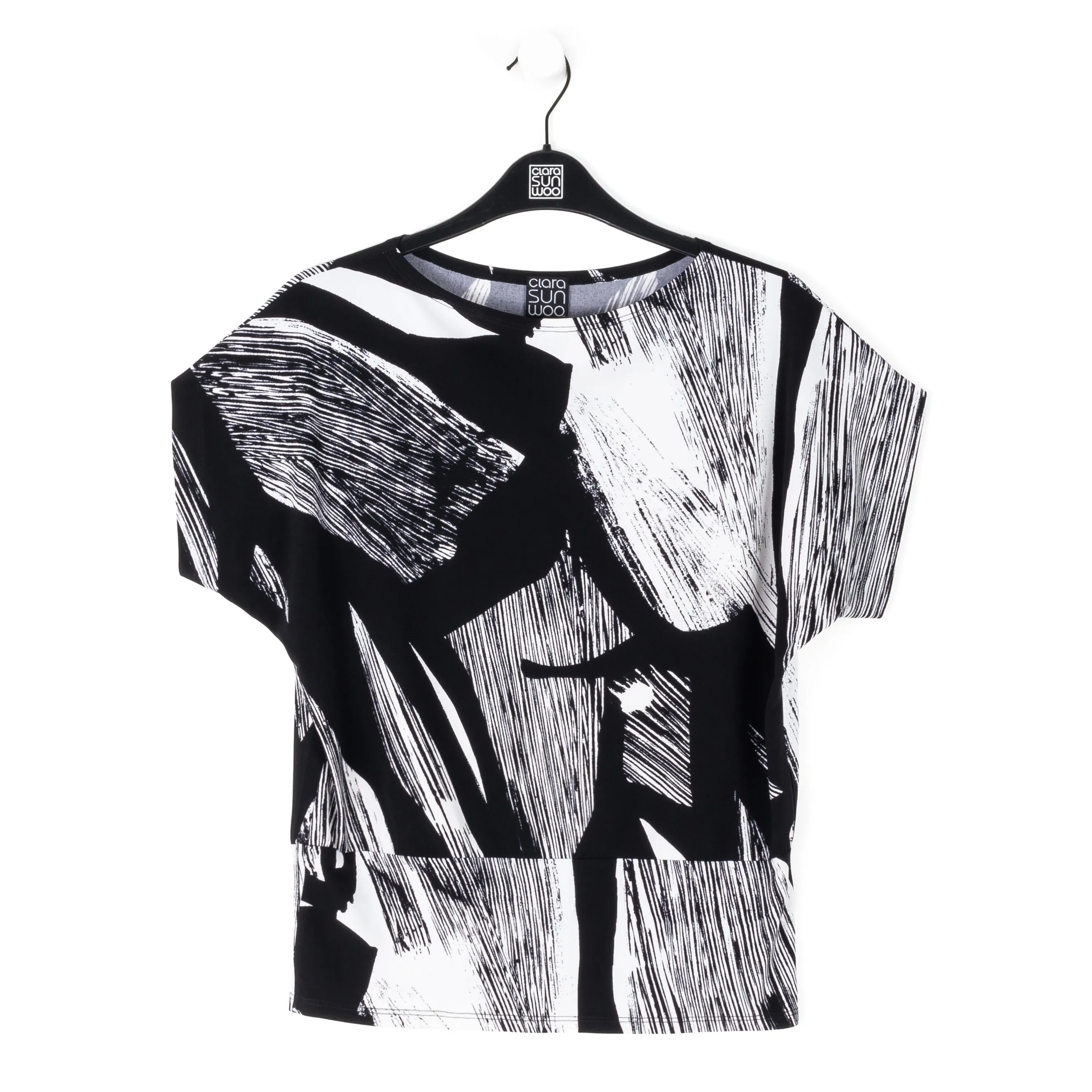 Dolman Short Sleeve Top - Geo Sketch - Final Sale!