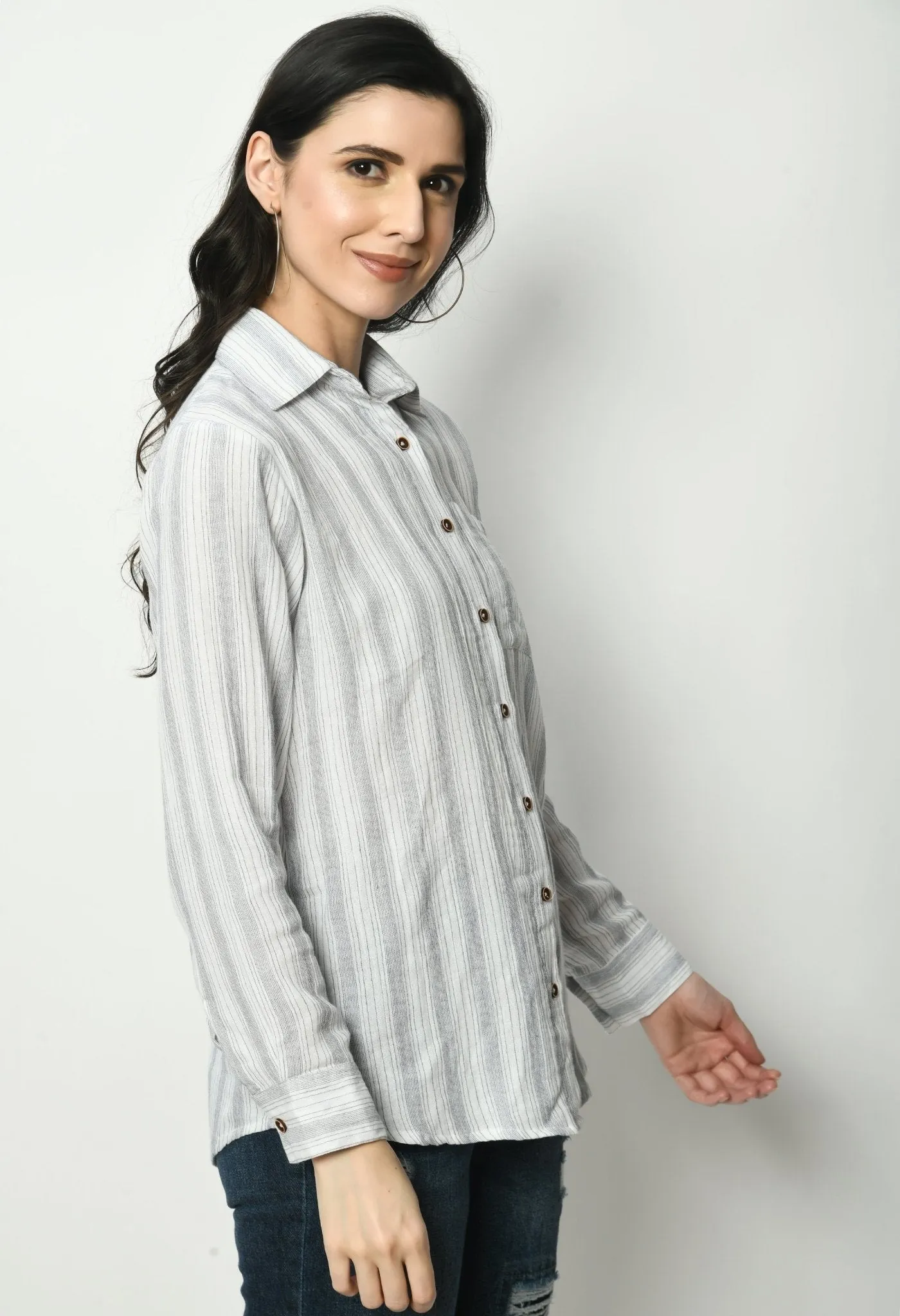 Double Cloth Full Sleeves Shirt