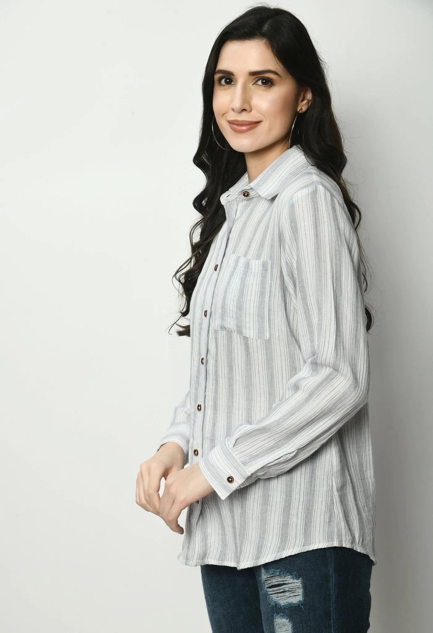Double Cloth Full Sleeves Shirt