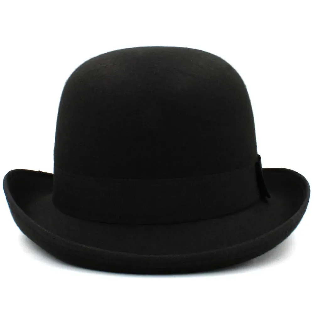 Elegant Pork Pie Hat with Feather Detail
