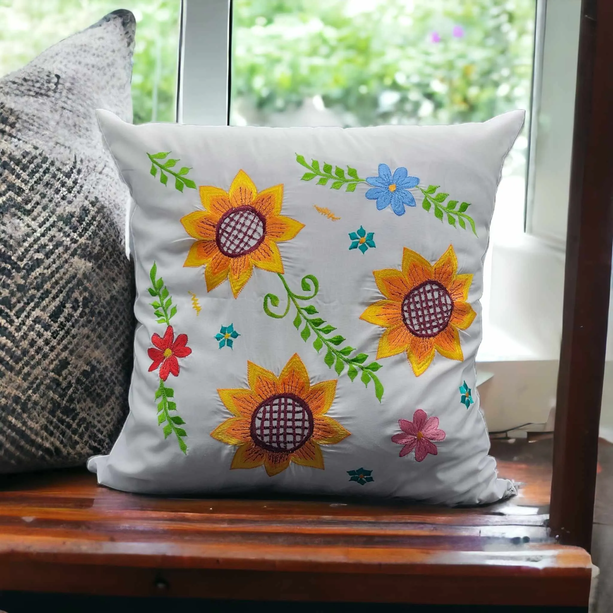 Embroidered Pillows Cushion Cover ( flower collection (#2 )