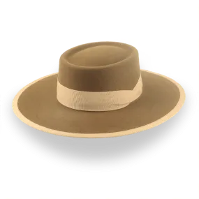Flat Brim Telescope Cowboy Hat in Fur Felt | The Baron