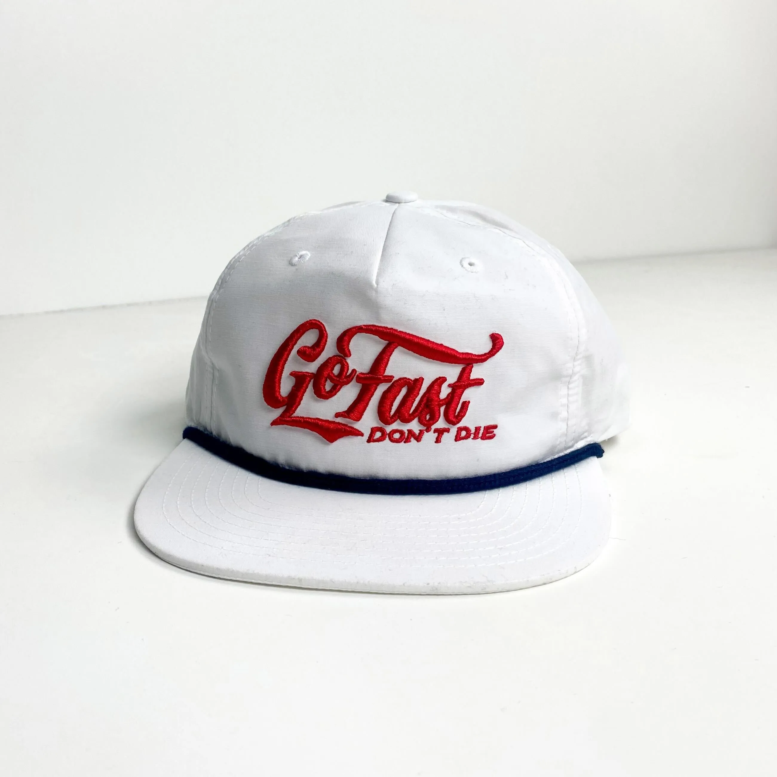 Go Fast Dont Die Script Gramps Hat White