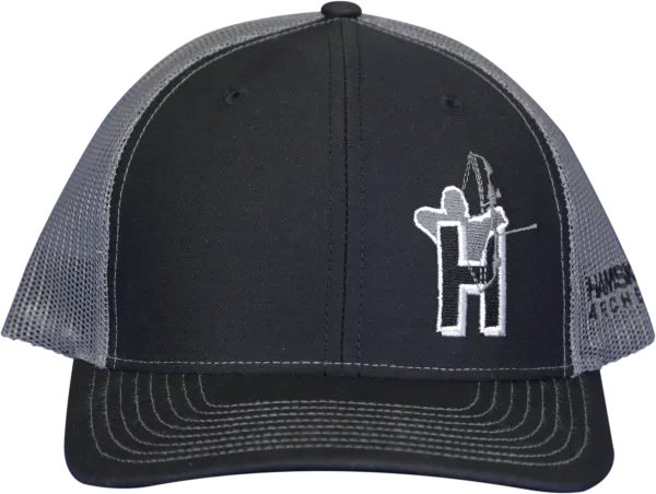 HAMSKEA LOGO BALL CAP – BLACK/CHARCOAL GRAY