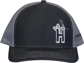 HAMSKEA LOGO BALL CAP – BLACK/CHARCOAL GRAY