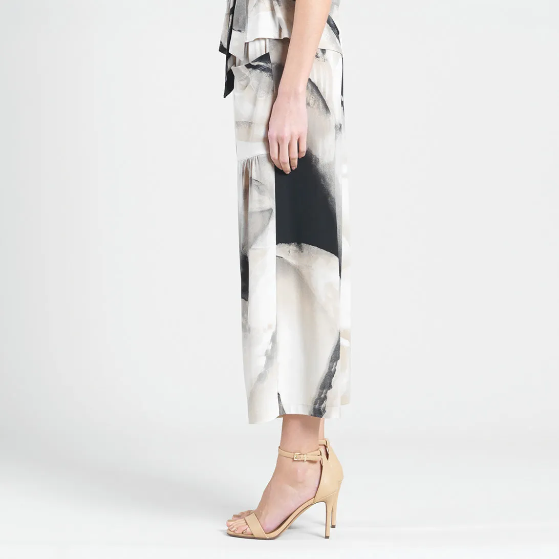 High Rise Scrunch Pocket Gaucho Pant - Watercolor - Final Sale!
