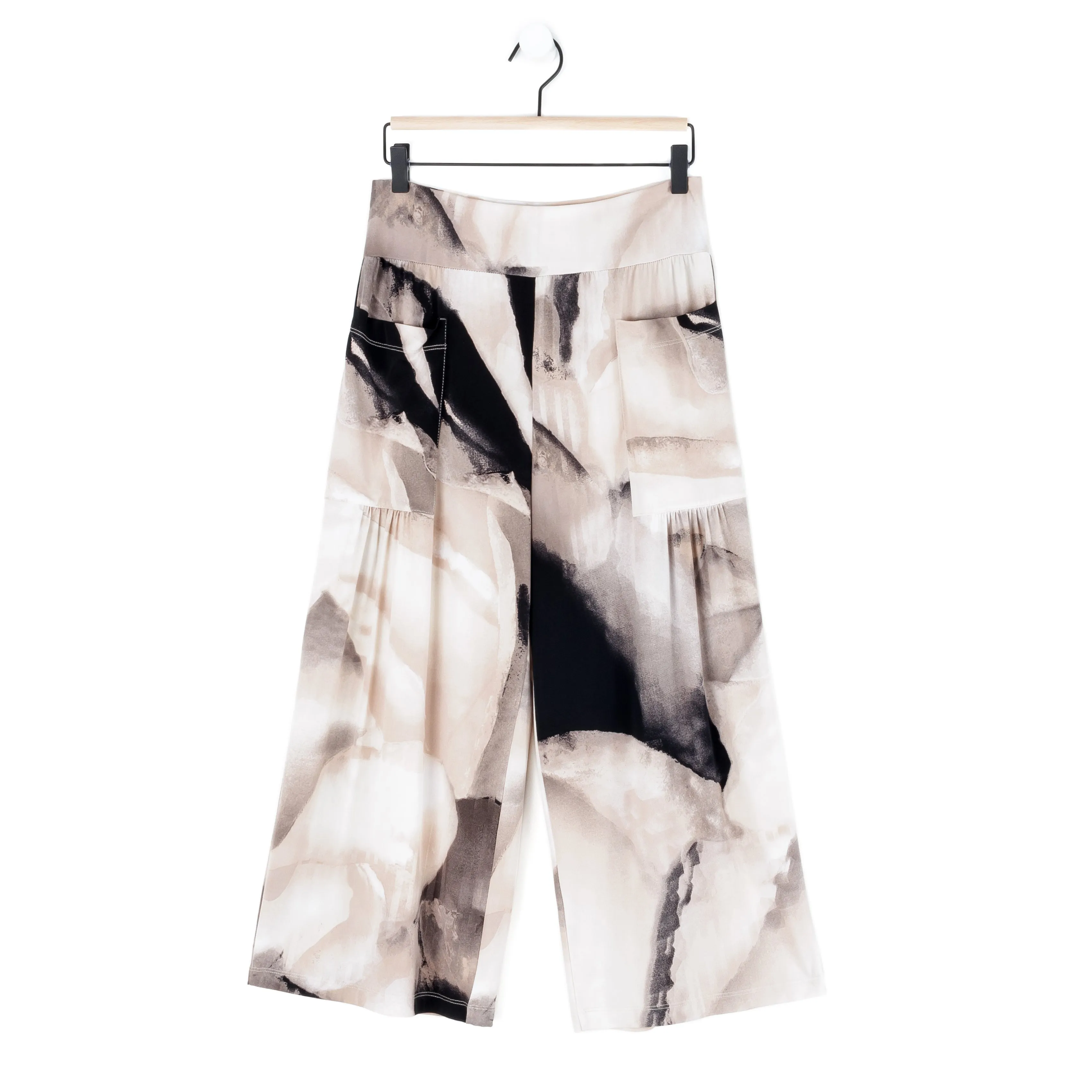 High Rise Scrunch Pocket Gaucho Pant - Watercolor - Final Sale!