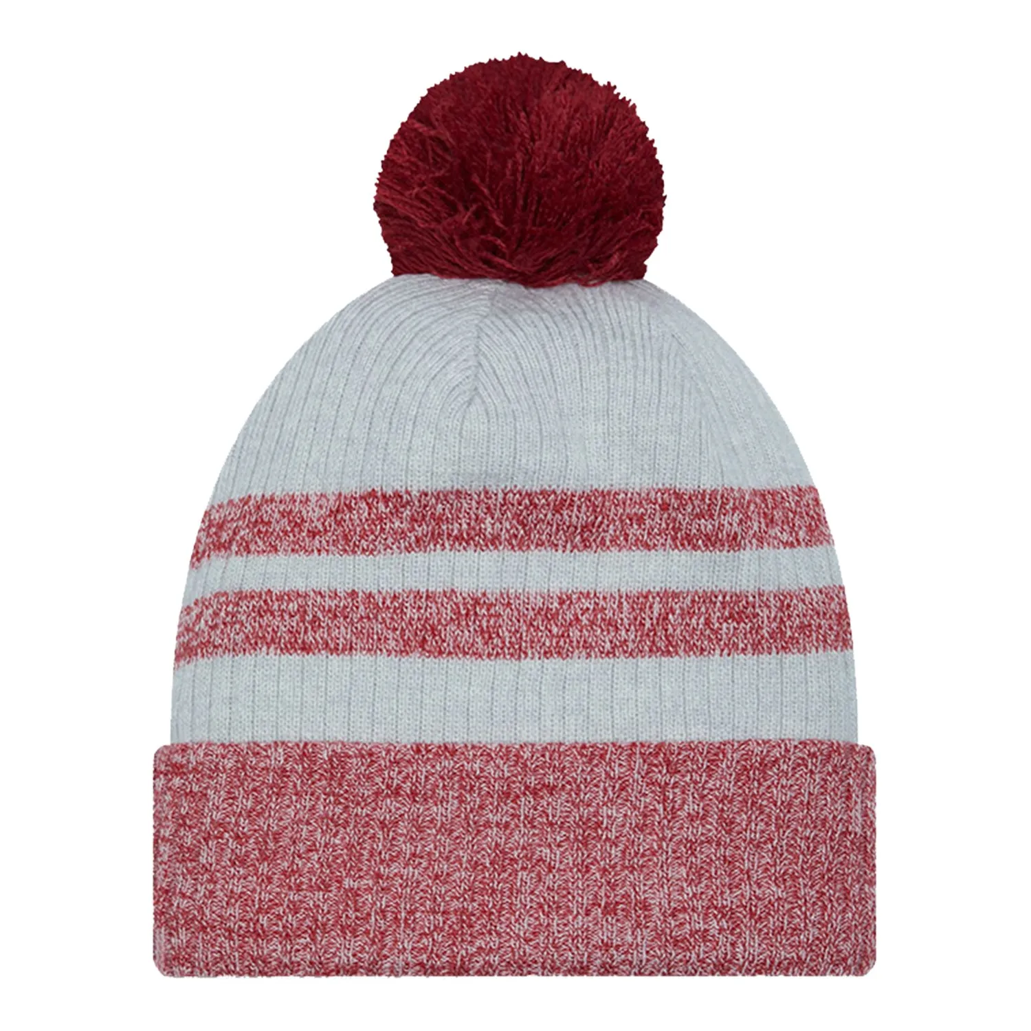 Indiana Hoosiers Patch Stripe Cuff Pom Knit Hat
