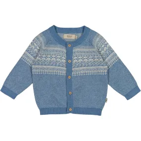 Jacquard Cardigan Jeppe - bluefin melange