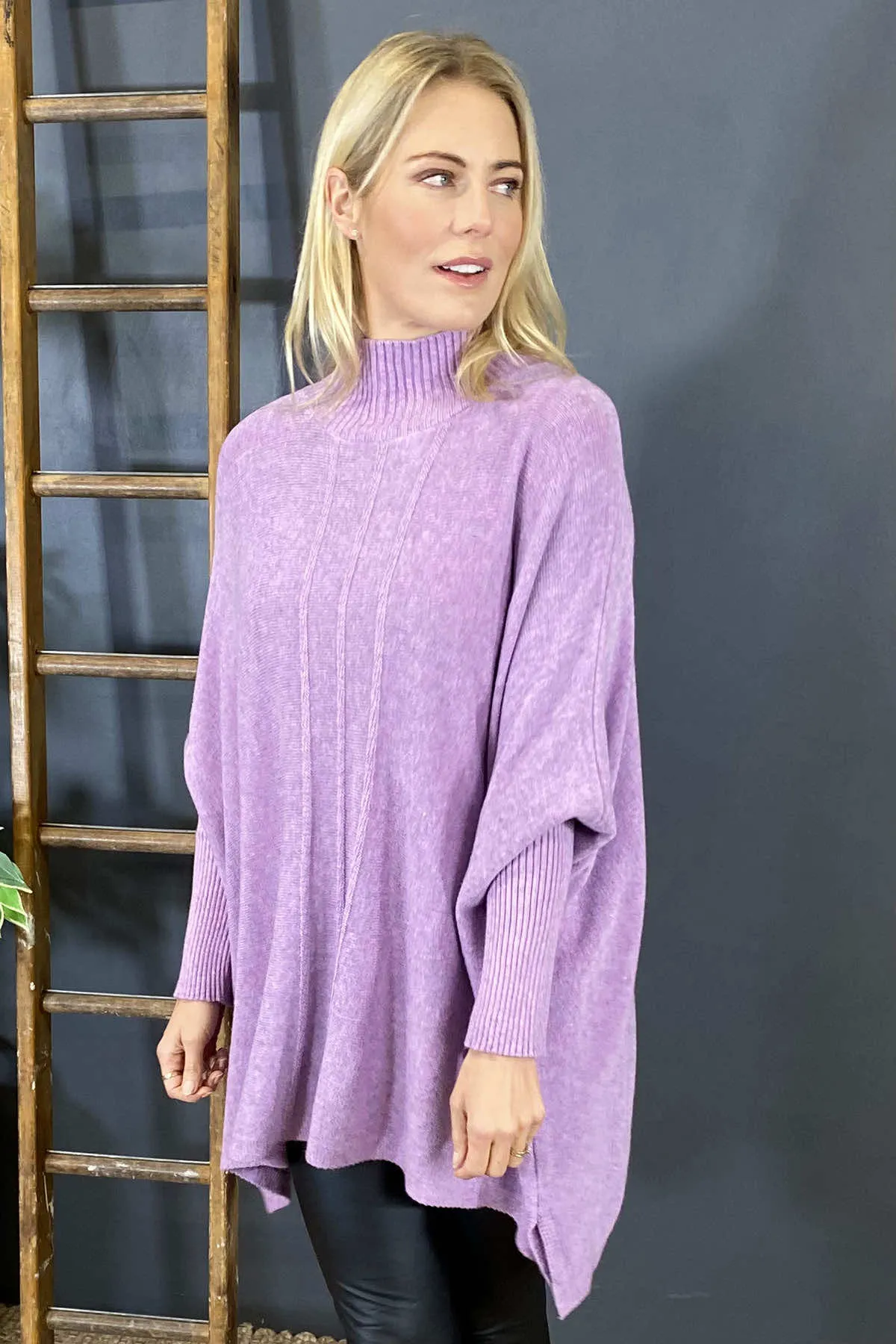 Jinnie Oversized Knitted Jumper Lilac
