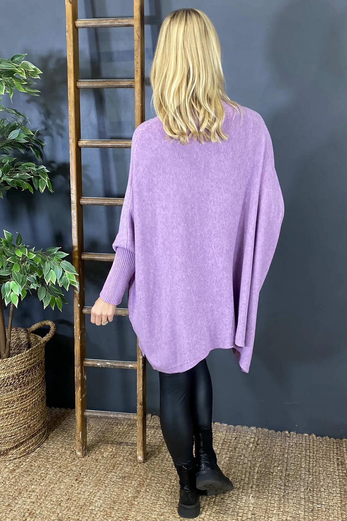 Jinnie Oversized Knitted Jumper Lilac