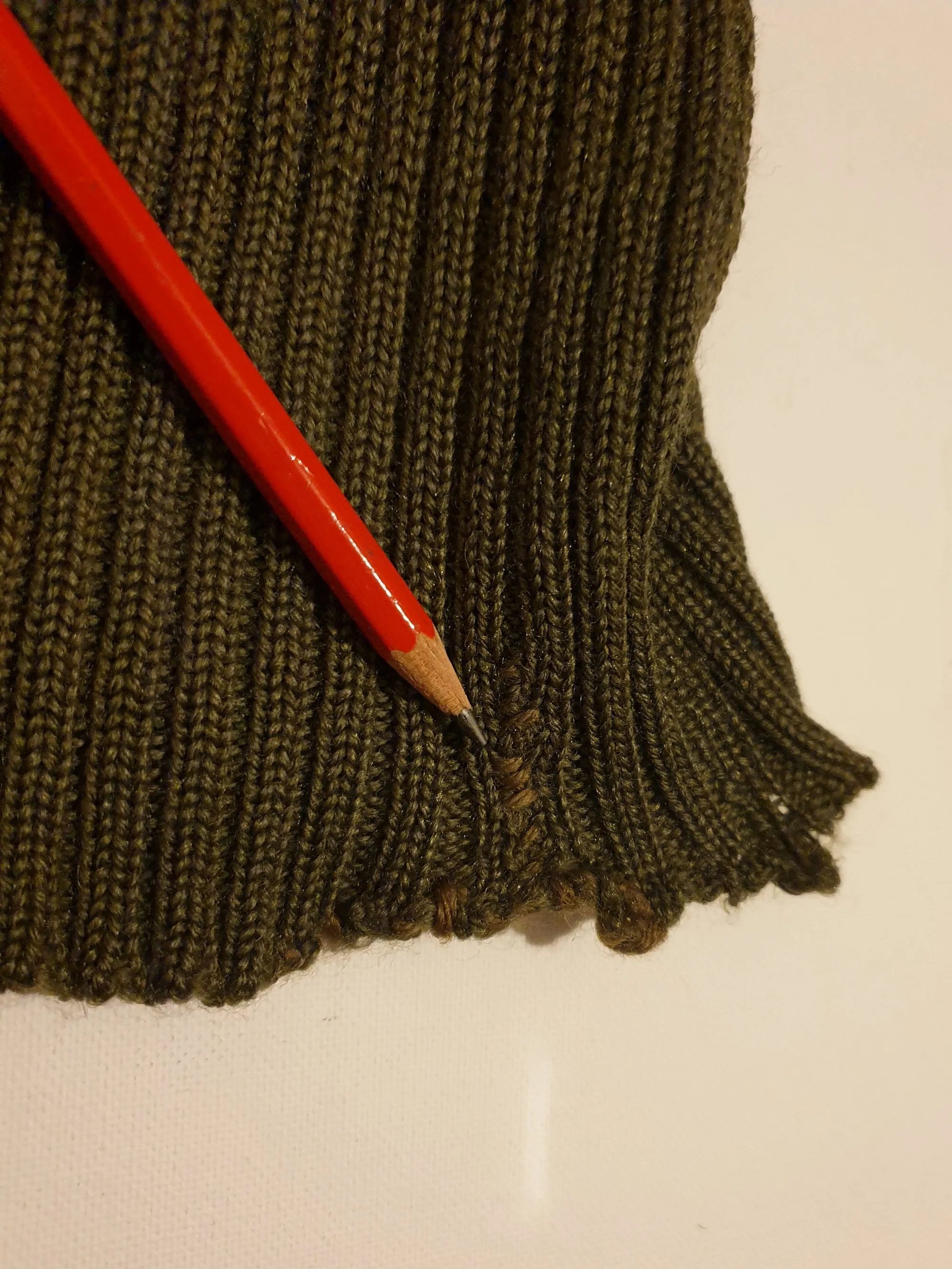 Khaki, Green, Wool Army Jumper With Elbow & Shoulder Patches