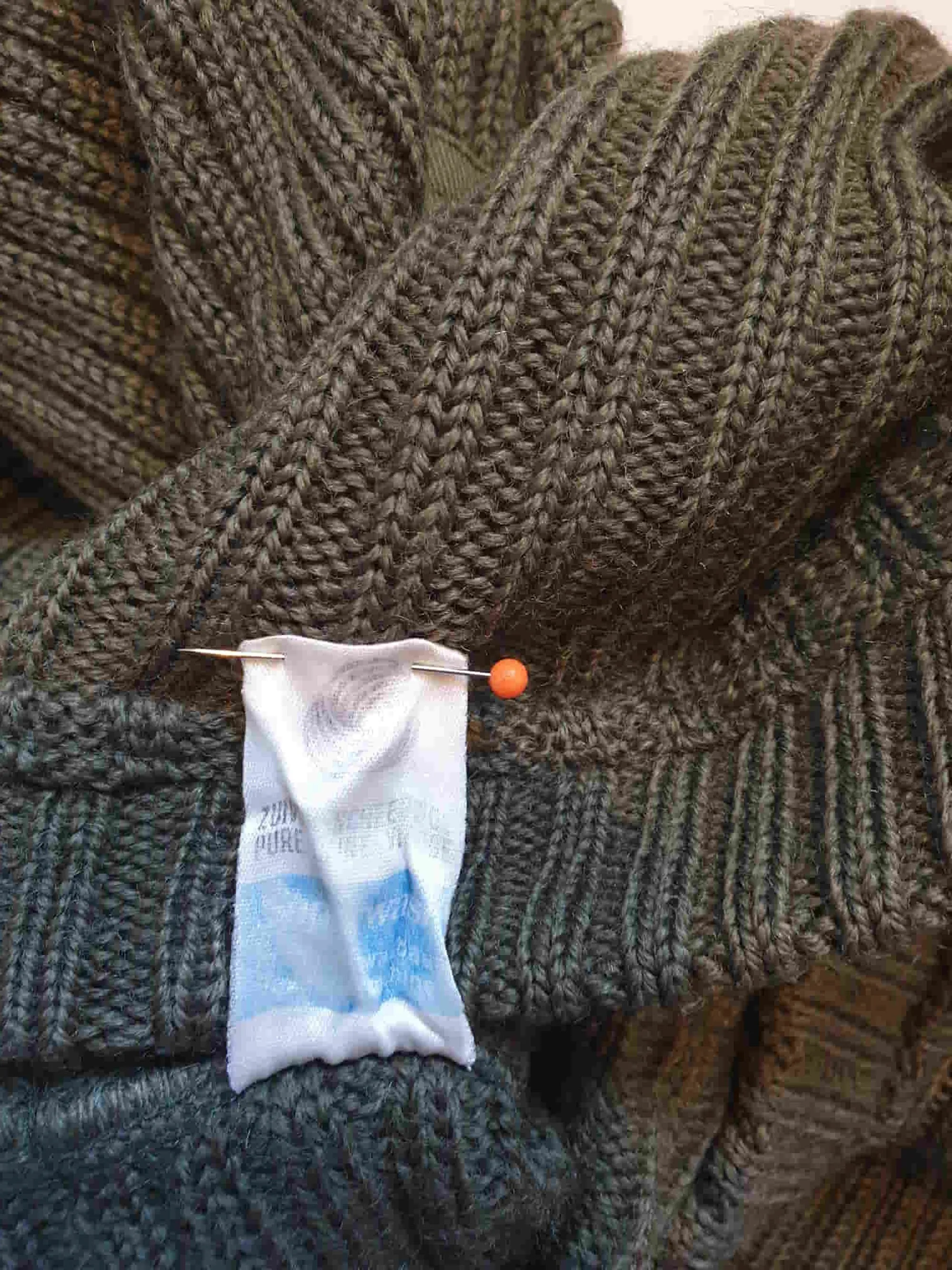 Khaki, Green, Wool Army Jumper With Elbow & Shoulder Patches