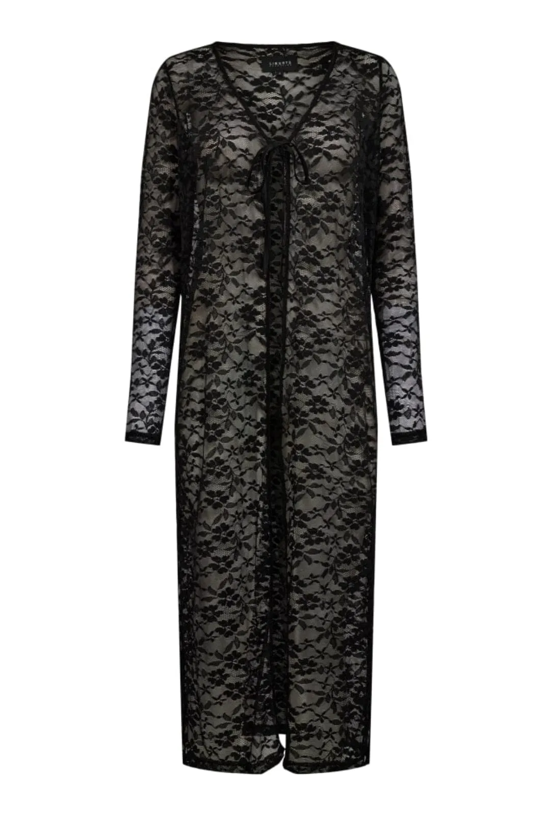 Liberte - Isa-Long-Lace-Cardigan 22133 - Black Flower2